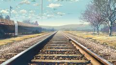 Makoto Shinkai railroad tracks