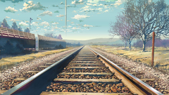 Makoto Shinkai railroad tracks