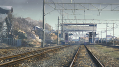 Makoto shinkai railroad tracks