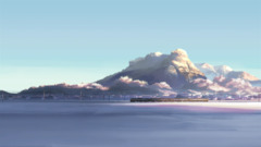 Makoto Shinkai train 5 centimeters per second Mountains snow