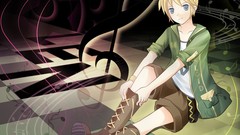 Male anime girls blue eyes vocaloid kagamine len