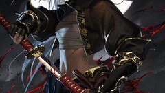 Malveda (Artist) digital art artwork Katana Shinobi sarashi