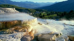 Mammoth national park yellowstone hot springs Minerva