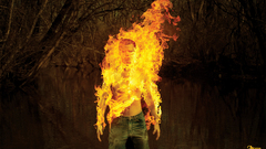 Man burning atreyu death-grip
