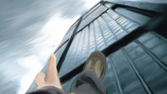 Man falling from building