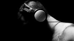 Man headphones Music Sony