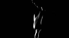 Man in black abstract