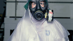 Man in Hazard protection