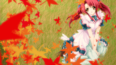 Manga Anime autumn leaves