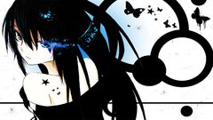 Manga anime girls Anime dark hair face black hair blue eyes
