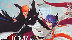 Manga anime girls bleach kurosaki ichigo kuchiki rukia anime 