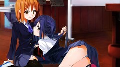 Manga anime girls school uniforms k - on nakano azusa hirasawa 