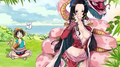 Manga fan art monkey d luffy One Piece (anime) Boa Hancock