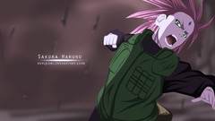 Manga Fighting pink hair anime girls green eyes haruno sakura 