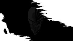 Manga silhouettes bleach kurosaki ichigo grayscale hollow mask