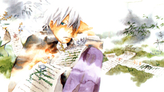 Manga white hair paper