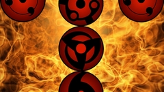 Mangekyou sharingan flames eyes