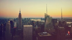 Manhattan Empire State Building the sky new york city