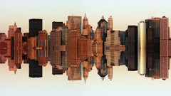 Manhattan reflections new york city Photo manipulation digital 