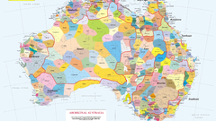 Maps infographics Australia aboriginals