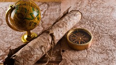 Maps old map globe travel compasses