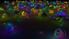 marble balls digital art render cgi 3d colorful Sphere