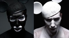 Marilyn manson mickey mouse musicians grayscale