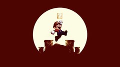 Mario nintendo Super Mario red background fan art video games