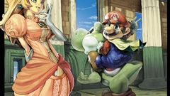 Mario pillar yoshi princess