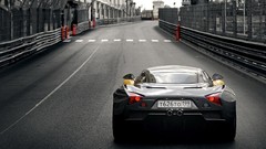 Marussia black cars rear view cars russian cars Marussia B1