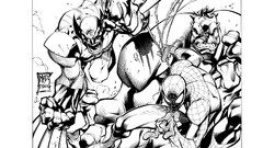 marvel comics artwork monochrome comics comic art Spider-Man
