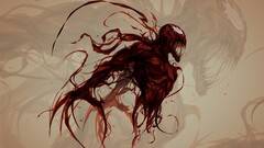 marvel comics carnage Spider-Man digital art painting red brown