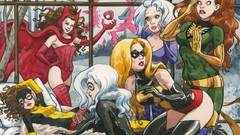 Marvel comics scarlet witch jean grey Captain Marvel comics 