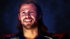 Marvel smiling chris hemsworth thor artwork Thor (movie)