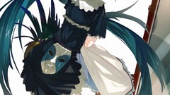 Masks blue hair anime girls blue eyes hatsune miku vocaloid 