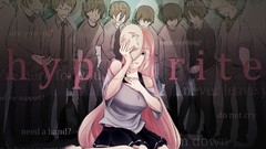 Masks pink hair blue eyes vocaloid megurine luka