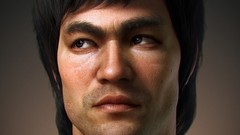 Master Kung fu Bruce Lee martial arts artwork realistic