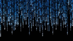 Matrix binary numbers black