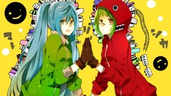 Matryoshka red eyes gloves buildings jackets hoodies smiling 