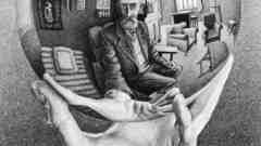 MC Escher spheres hands