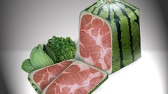 Meat watermelons ham