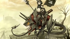 Mecha horns Flags red