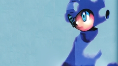 Mega man blue background