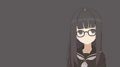 Meganekko simple background Anime