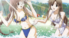 Meganekko swimsuits happy lesson