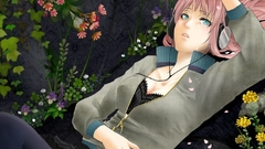 Megurine luka headphones vocaloid