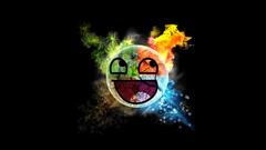 memes happy face elements Awesome Face smiley black background