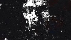 Men abstract faces monochrome