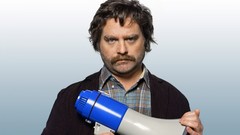 Men Actors blue eyes megaphones galifianakis