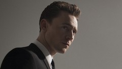 Men Actors British tom hiddleston grey background